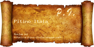 Pitino Itala névjegykártya